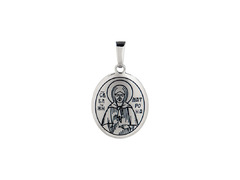 Серебряная подвеска с молитвой «Святая Матрона»